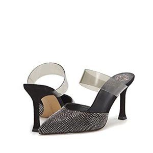 VINCE CAMUTO - Kempern Rhinestone Black Mule  (WORN 1x)